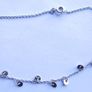Vintage Sterling Silver925 Disc Charm Anklet Bracelet length 10" - 1,6g Image 8