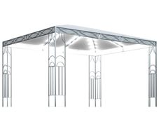 Gazebo with String Lights 400x300 cm Cream