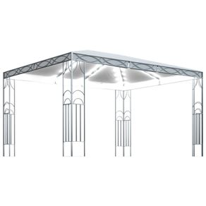 Gazebo with String Lights 400x300 cm Cream