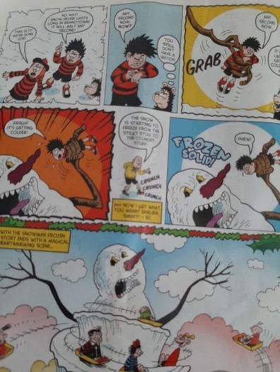 old beano comic and new toy in wrapping