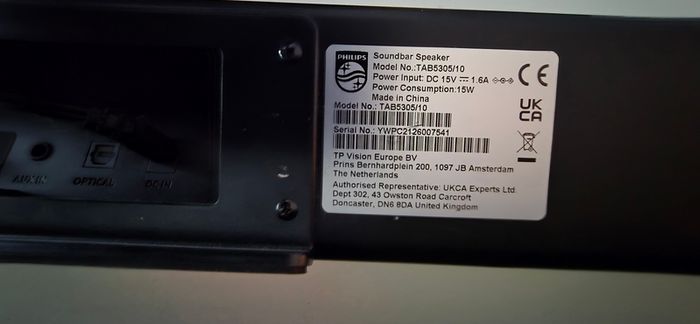 Philips Soundbar and Subwoofer