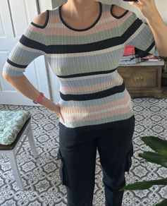 Stripy casual jumper