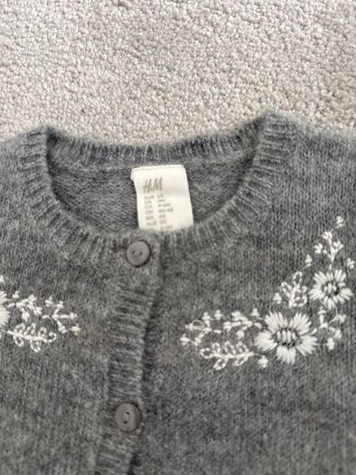 Grey Baby cardigan size 4-6 m