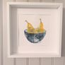 Pear still life painting in white box frame Image 2