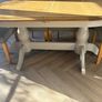 EZ Loving LOIRE Grey Oval Extending Dining Table & 6 fabric chairs Image 6
