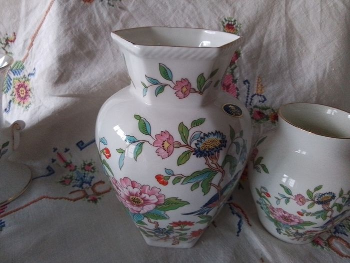 Aynsley Pembroke Hexagonal Vase + Another