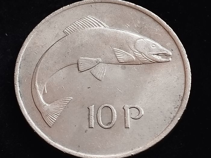 Ireland - 1969 - 10 Pence - Salmon - High Grade - KM.23 - [2202]