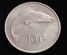 Ireland - 1969 - 10 Pence - Salmon - High Grade - KM.23 - [2202]