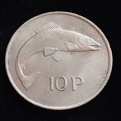 Ireland - 1969 - 10 Pence - Salmon - High Grade - KM.23 - [2202]