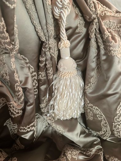 Stunning Bespoke Satin Silk Interlined Curtains 114"/290cm Wide x 88"/224cm Drop