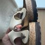 Birkenstock Gizeh Pearl white sandals shoes size 36 Image 7
