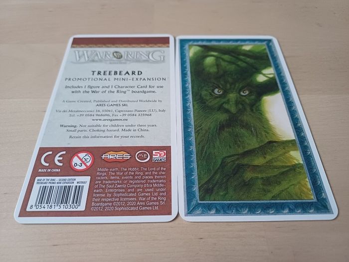 War of the Ring Middle-earth Treebeard Mini Expansion Cards & Figure Promo Set 2012 NEW