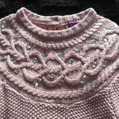 Girls Knitted Dress BNWT Age 3-4 with fab gem details