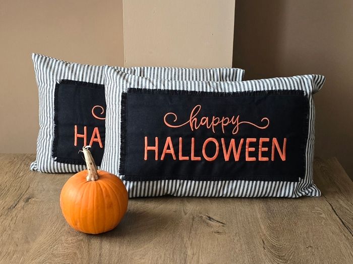 Two Halloween cushion covers - Happy Halloween