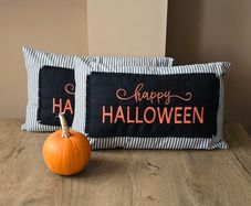 Two Halloween cushion covers - Happy Halloween