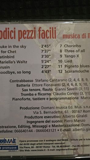 Dodici Pezzi Facili - Musica Di Marco Tiso.