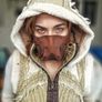 Postapocalyptic Genuine Brown Leather Face Mask Image 2