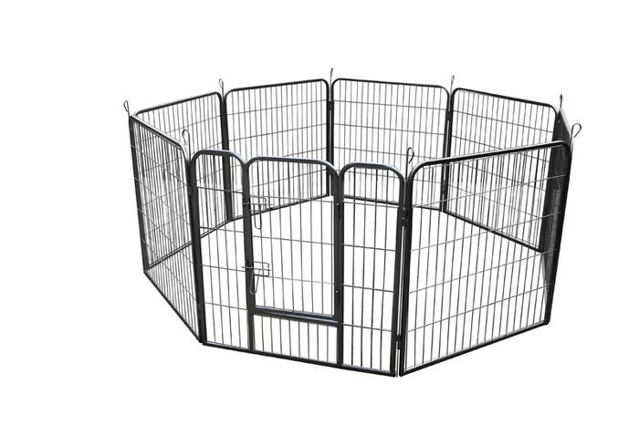 Large Heavy Duty 8 Panel Pet Dog Play Pen Run Enclosure