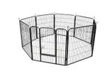Medium Heavy Duty 8 Panel Pet Dog Play Pen Run Enclosure