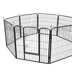 Medium Heavy Duty 8 Panel Pet Dog Play Pen Run Enclosure