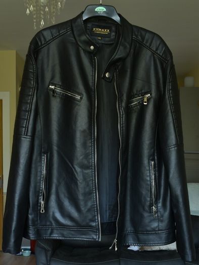 KYMAXX Faus Leather Bomber Jacket