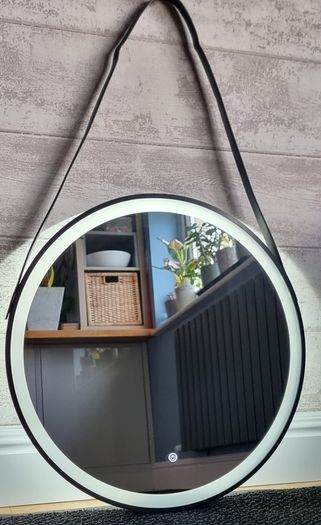 LED Bathroom Mirror Black Frame Demister