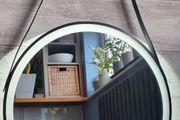 LED Bathroom Mirror Black Frame Demister Fogless