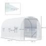 4.5Lx2Wx2H m Walk-in Greenhouse-White Image 3