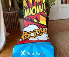 X Rocker Comic Video Rocker gaming chair, foldable