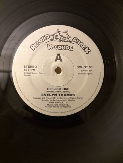 Evelyn Thomas Reflections Original 1985 UK 12inch Vinyl Record Shack