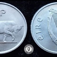 [#439] - Ireland 1986 | Irish 5p | 5 Pence | Bull | KM.22 | UNC