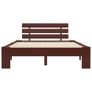 Bed Frame Dark Brown Solid Pine Wood 120x200 cm Image 3