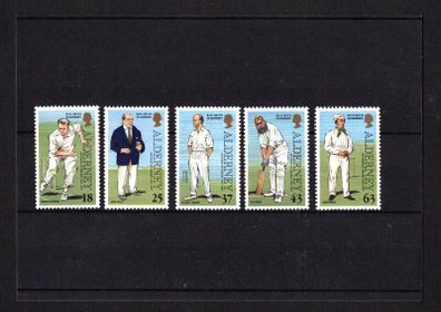 1997 Alderney Cricket Commemorative Stamps Mint Never Hinged (MNH)