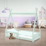Children's Bed 70 x 140 cm, White with Fall Protection Image 5