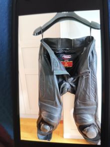 Brand new RST leather trousers and secondhand leather jacket