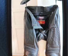 Brand new RST leather trousers and secondhand leather jacket