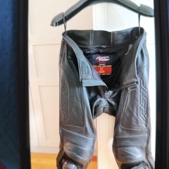 Brand new RST leather trousers and secondhand leather jacket