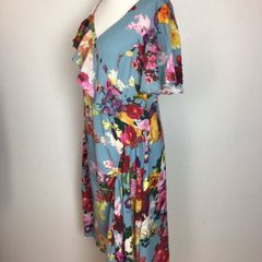 SIMPLY BE Ladies floral one shoulder midi dress size 16 includes postage
