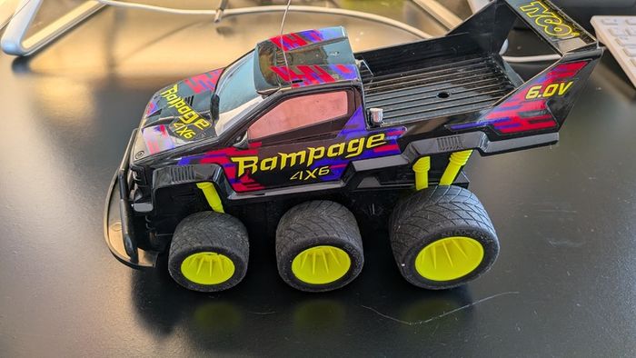 Rare Tyco Rampage 4x6 9.6V Turbo RC Truck Boxed Untested Vintage