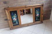 Antique mirror with 2 pictures