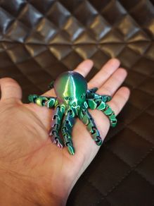 3D Printed Articulated Octopus  Magic Color Shifting Fidget Toy