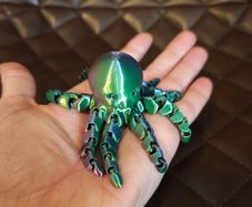 3D Printed Articulated Octopus  Magic Color Shifting Fidget Toy