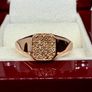 Diamond Natural Arglye Champagne Diamond SIGNET Ring Image 8