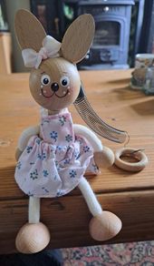 Bunny Bouncy spring wooden toy