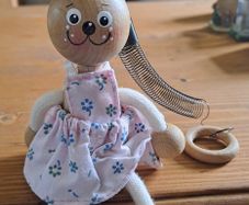 Bunny Bouncy spring wooden toy