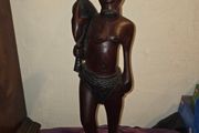 Large carved wooden African Man Statue