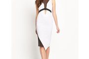 Brand New Definitions White and Black Mesh Dress Size 10