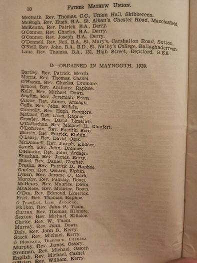 Thirty- Eight Annual Report 1938-1939 Of The Father Mathew Union. Paperback In Good Condition.
