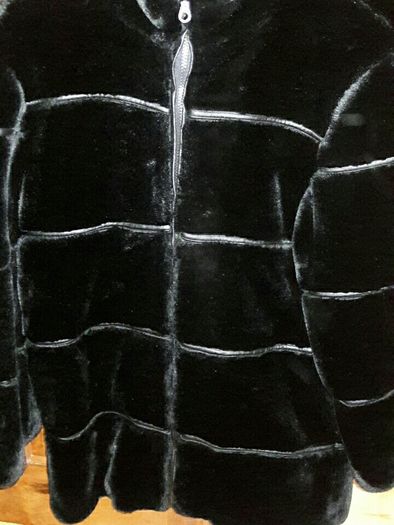 Black Fun Fur Winter Coat