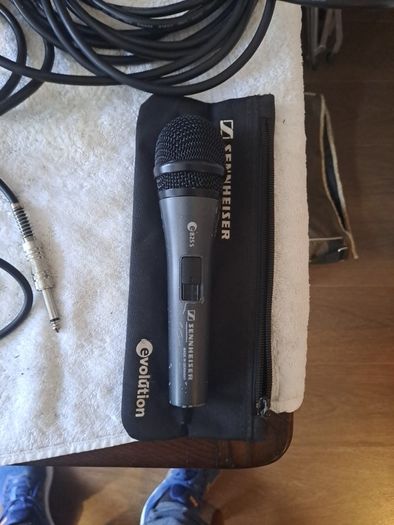 Guitar jacks and microphone.